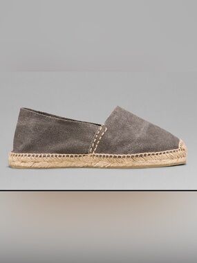 DIEGOS Gray Flat Espadrilles Hand Made in Spain Size 46 Soft Comfort Summer